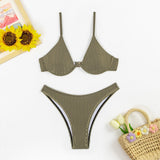 Solid underwire bikini
