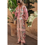 Conjunto Estampado Bolsillos Manga Larga