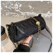 Bolso Cilíndrico Cebra con Cadena