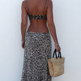 Conjunto Bikini Leopardo con Pareo