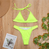 Neon triangle bikini