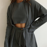 Conjunto Waffle Sleepwear Tres Piezas