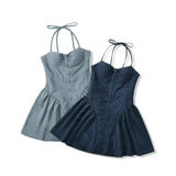 Vestido Strapless Rayas Elegante
