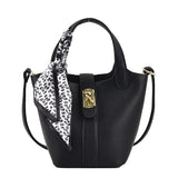 Bolso Cubo con Pañuelo Seda