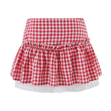 Set Bodysuit Cuadros con Falda Mini
