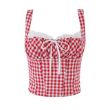 Set Bodysuit Cuadros con Falda Mini