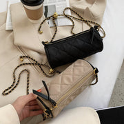 Bolso Cilíndrico Cebra con Cadena