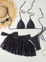 Vintage polka dot skirt bikini