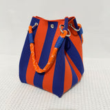 Bolso Cubo Tejido de Punto Rayas
