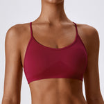 Knit cross sculpt bra