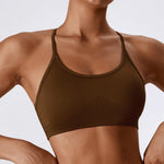 Knit cross sculpt bra