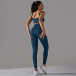Jacquard knit yoga set