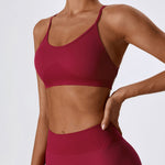 Knit cross sculpt bra