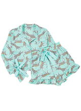 Leopard satin pyjama set