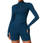 Stand collar zip jacket