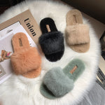 Cozy fluffy slippers