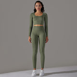 Jacquard knit yoga set