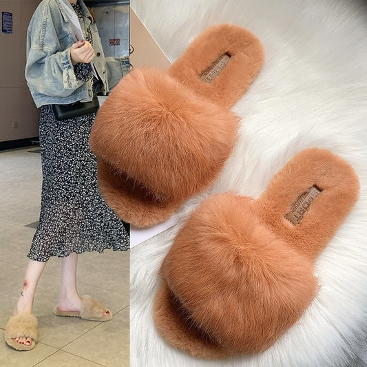 Cozy fluffy slippers