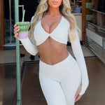 Conjunto yoga blanc