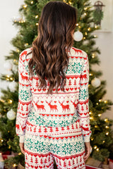 Pijama Navidad Estampado Blanco